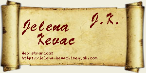 Jelena Kevac vizit kartica